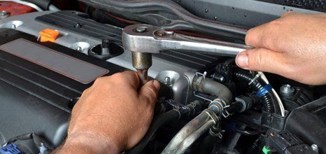 car being repaired