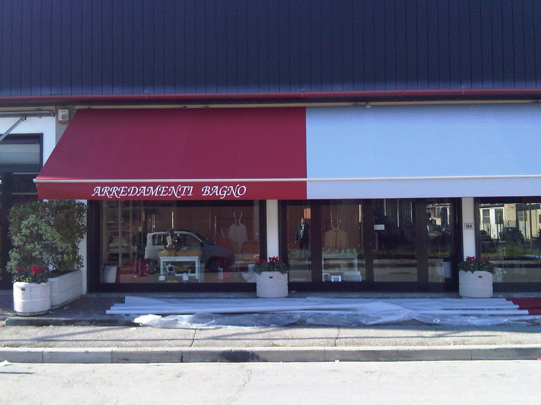 tenda da sole rossa