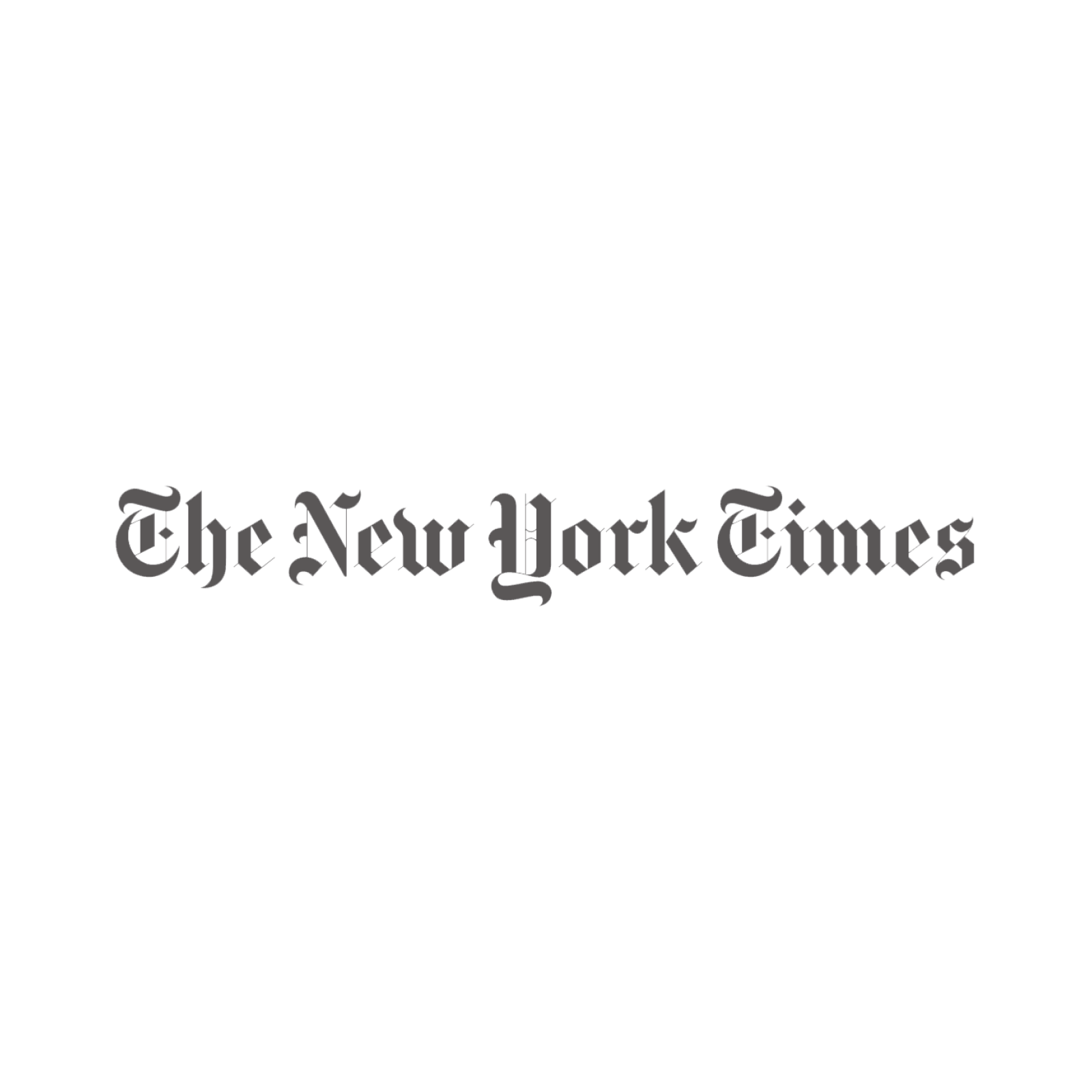 The New York Times logo in a classic serif font, on a white background.