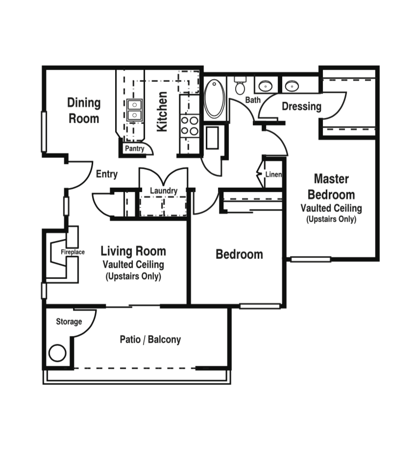2 BEDROOM 1.25 BATH