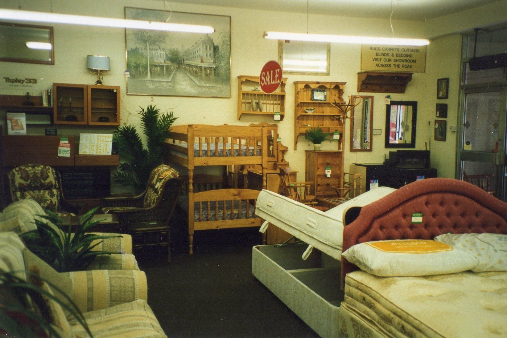 Front of the new furniture shop at Porthmadog