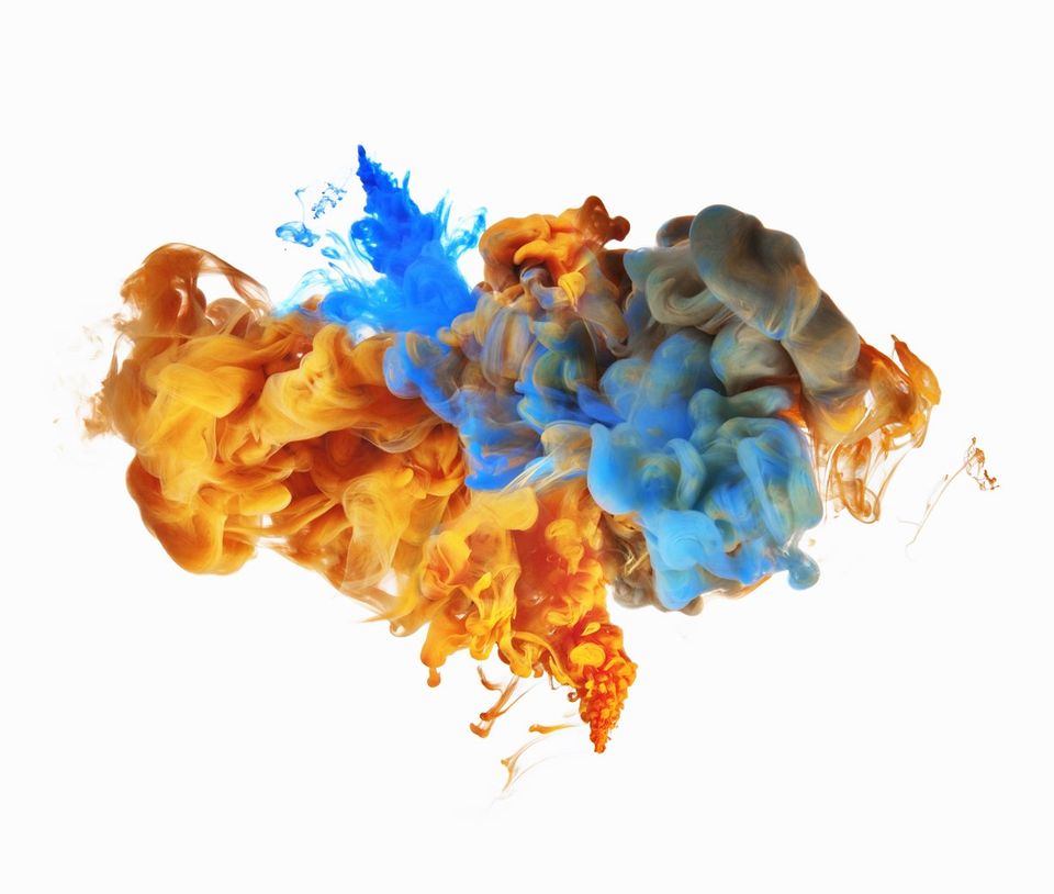 Ink in water, paint in water
