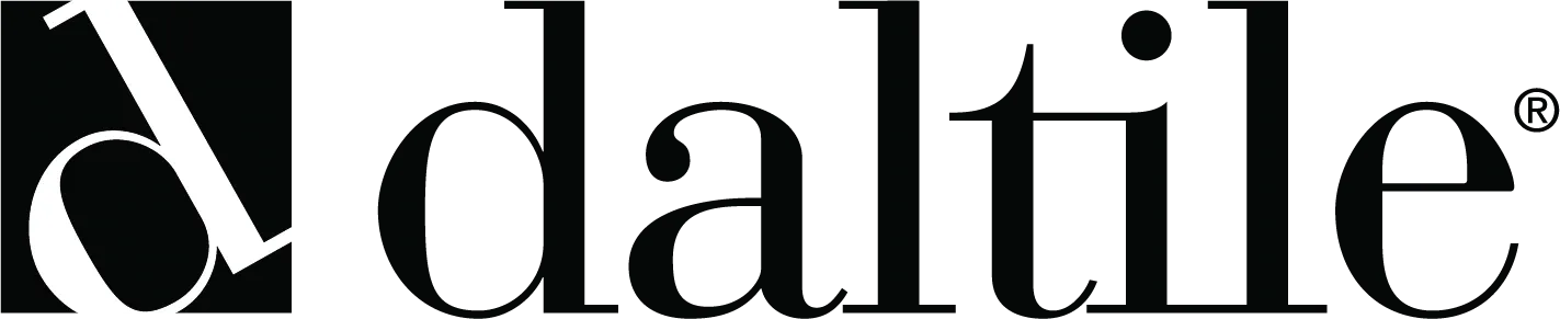 Daltile logo in black text with a stylized “d” mark on a white background