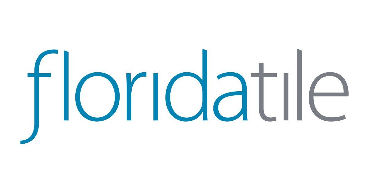 Florida tile logo in blue and gray lowercase text on a white background