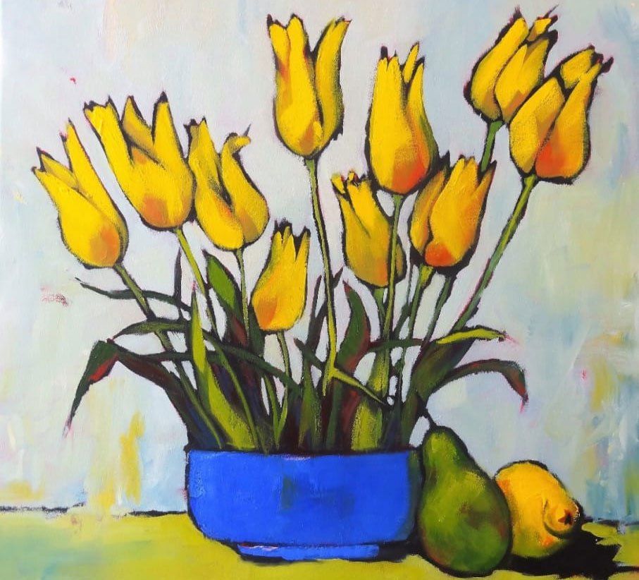 painting of yellow flowers