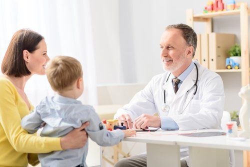 doctor and mother and son