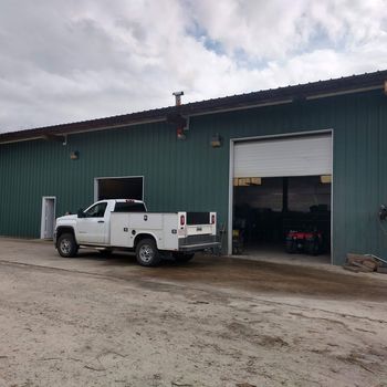 Truck Parked Outside the Shed — Stedman, NC — Horne Turf Farm Truck Parked Outside the Shed — Stedman, NC — Horne Turf Farm