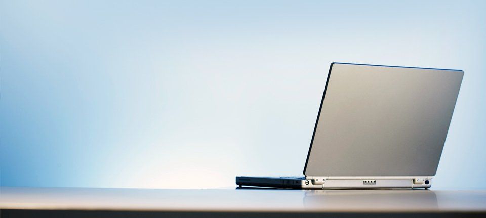 a silver laptop