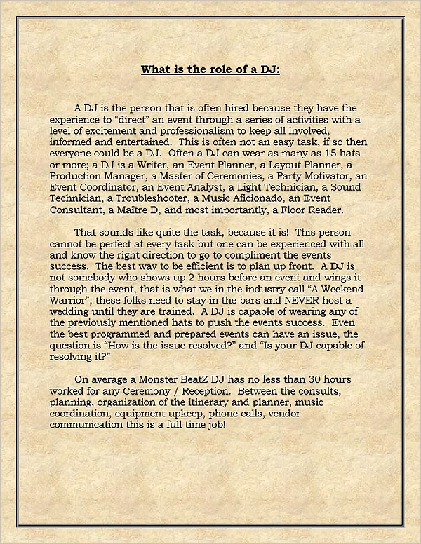 role of a dj
