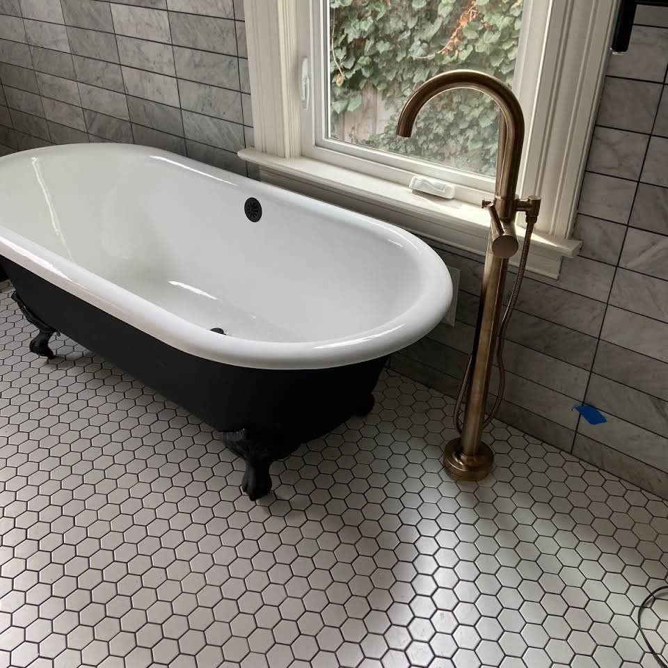 Installed Bathtub — Newberg, OR — Titan Plumbing Co