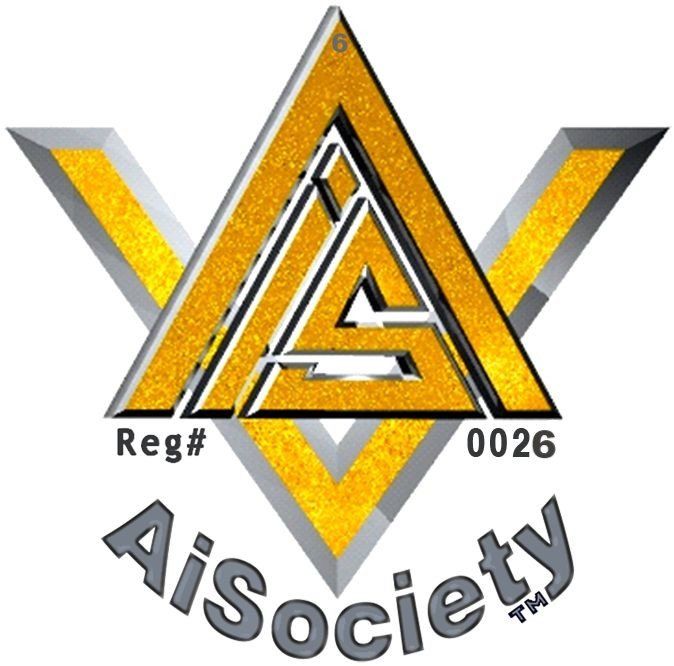 A logo for aisociety with a triangle in the center