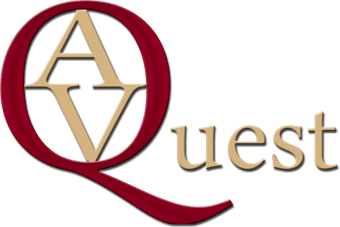 AV Quest A logo for quest with a red circle around it