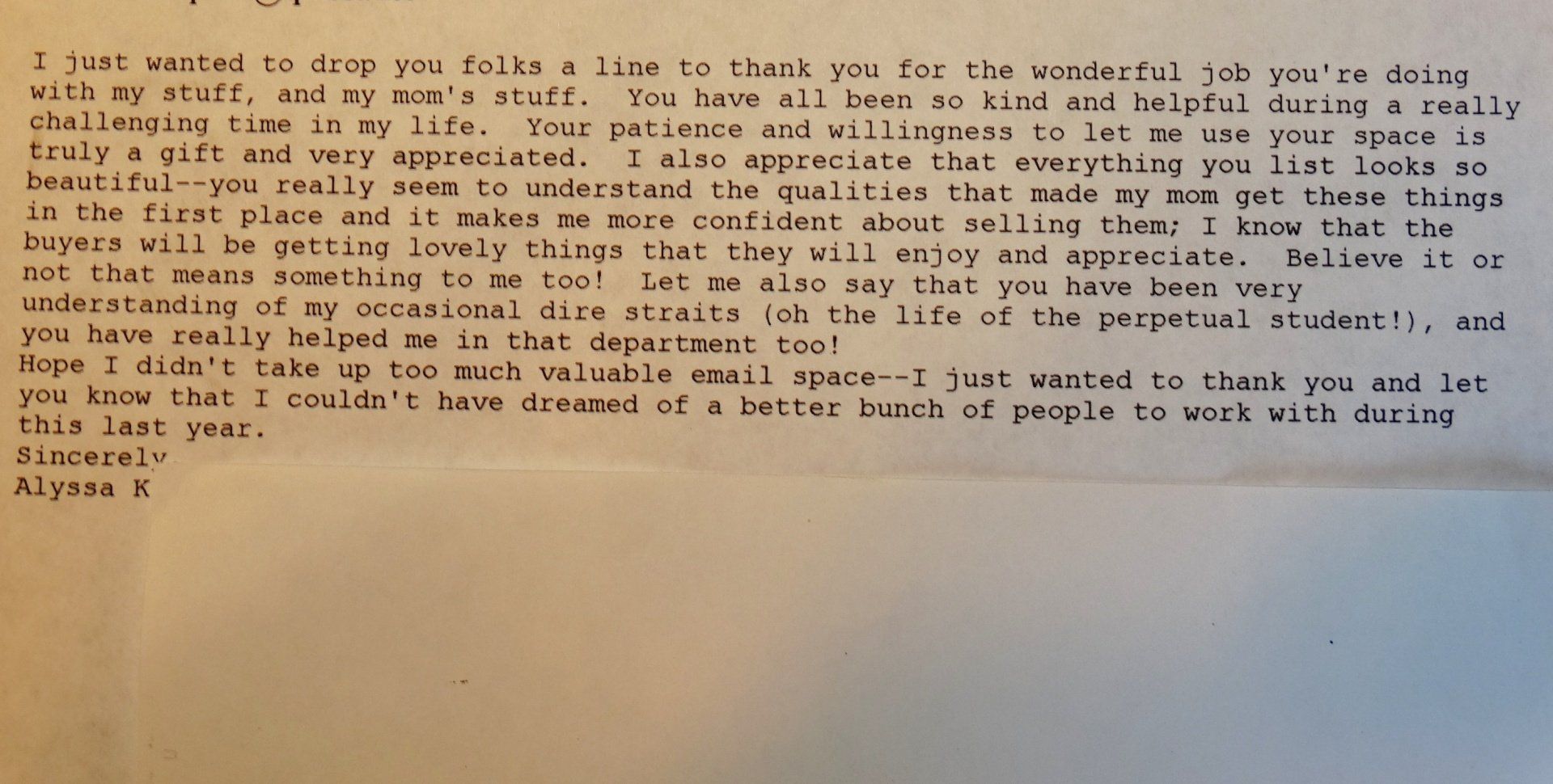 A piece of paper with a lot of text on it