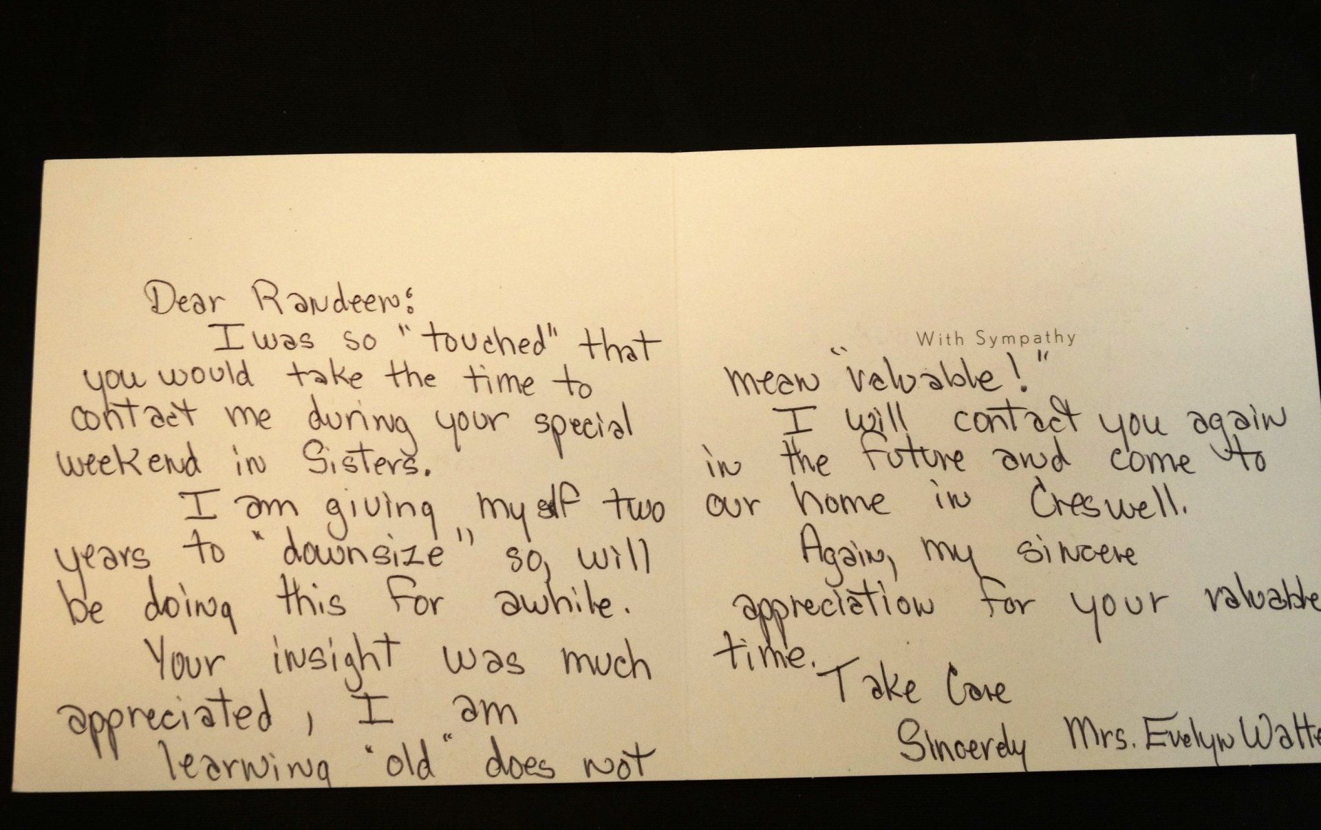 A handwritten letter is addressed to dear russell