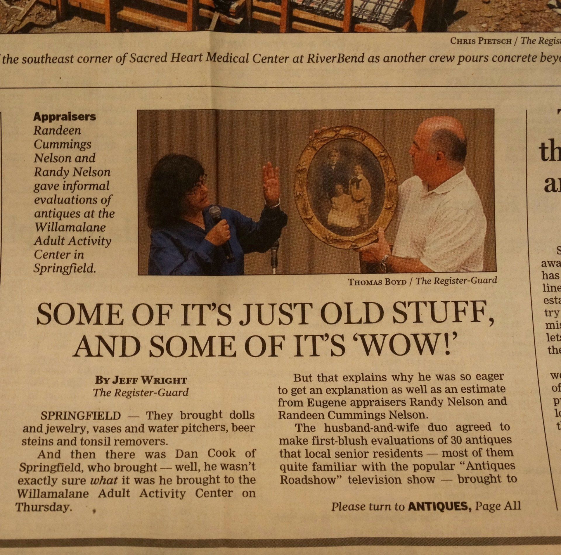 A newspaper article titled some of it 's just old stuff and some of it 's wow