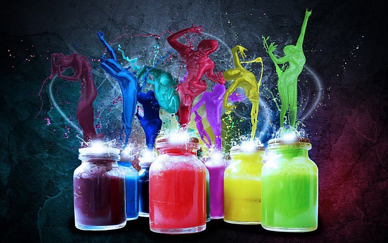 Boccette di colore