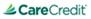 CareCredit logo with green leaf and blue text.