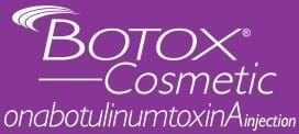 Botox Cosmetic logo on purple background.