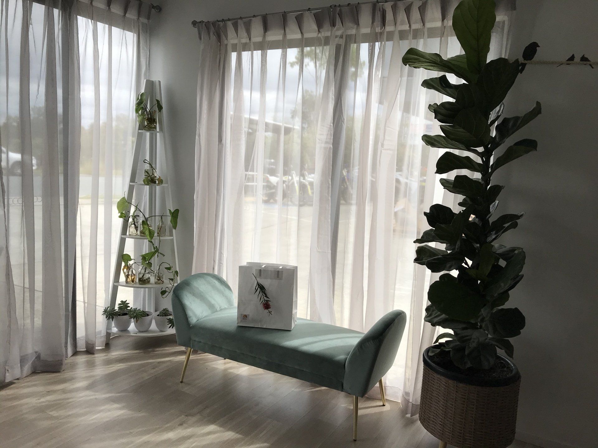 farewell room with urns and photographs