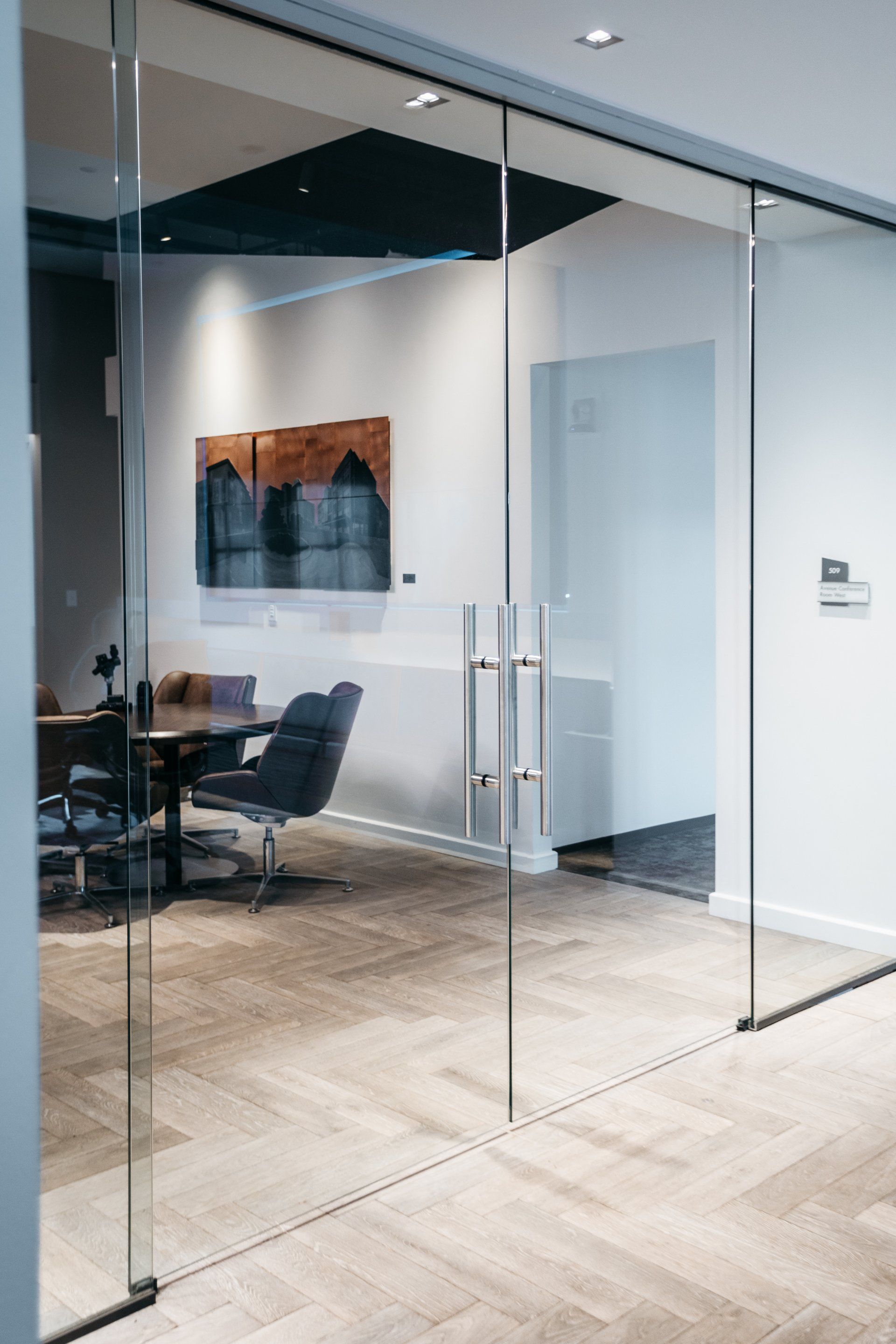Glass Interior Door with Handles — Willoughby, OH — Euclid Glass & Door