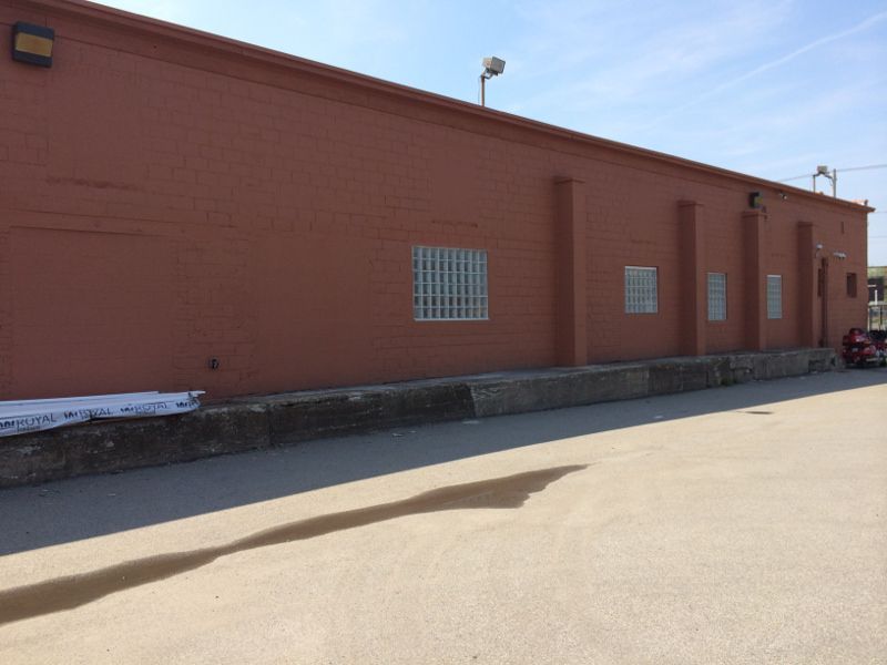 Commercial Building with Fresh Red Exterior Paint