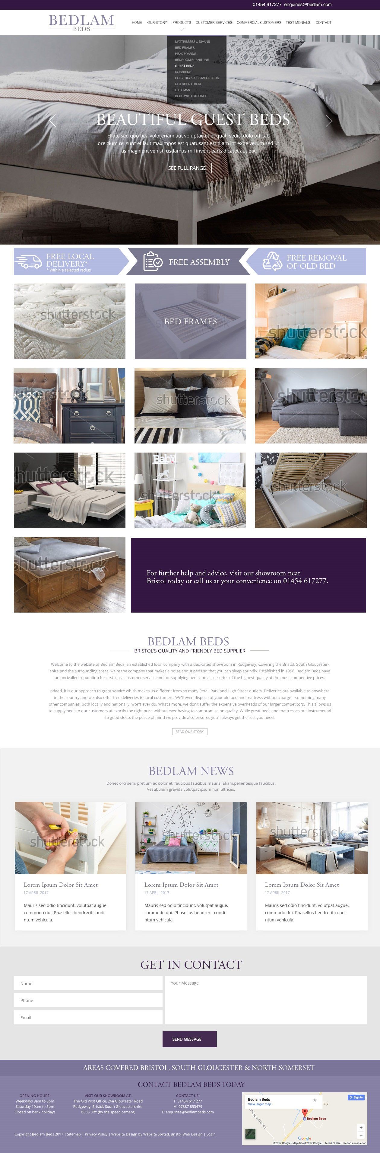 New website for Bedlam Beds Bristol