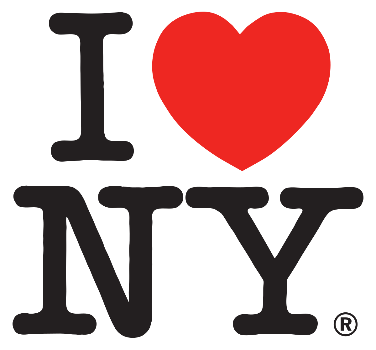 A logo that says i love ny with a red heart