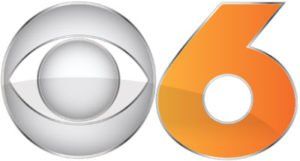 A cbs logo with the number 6 on it