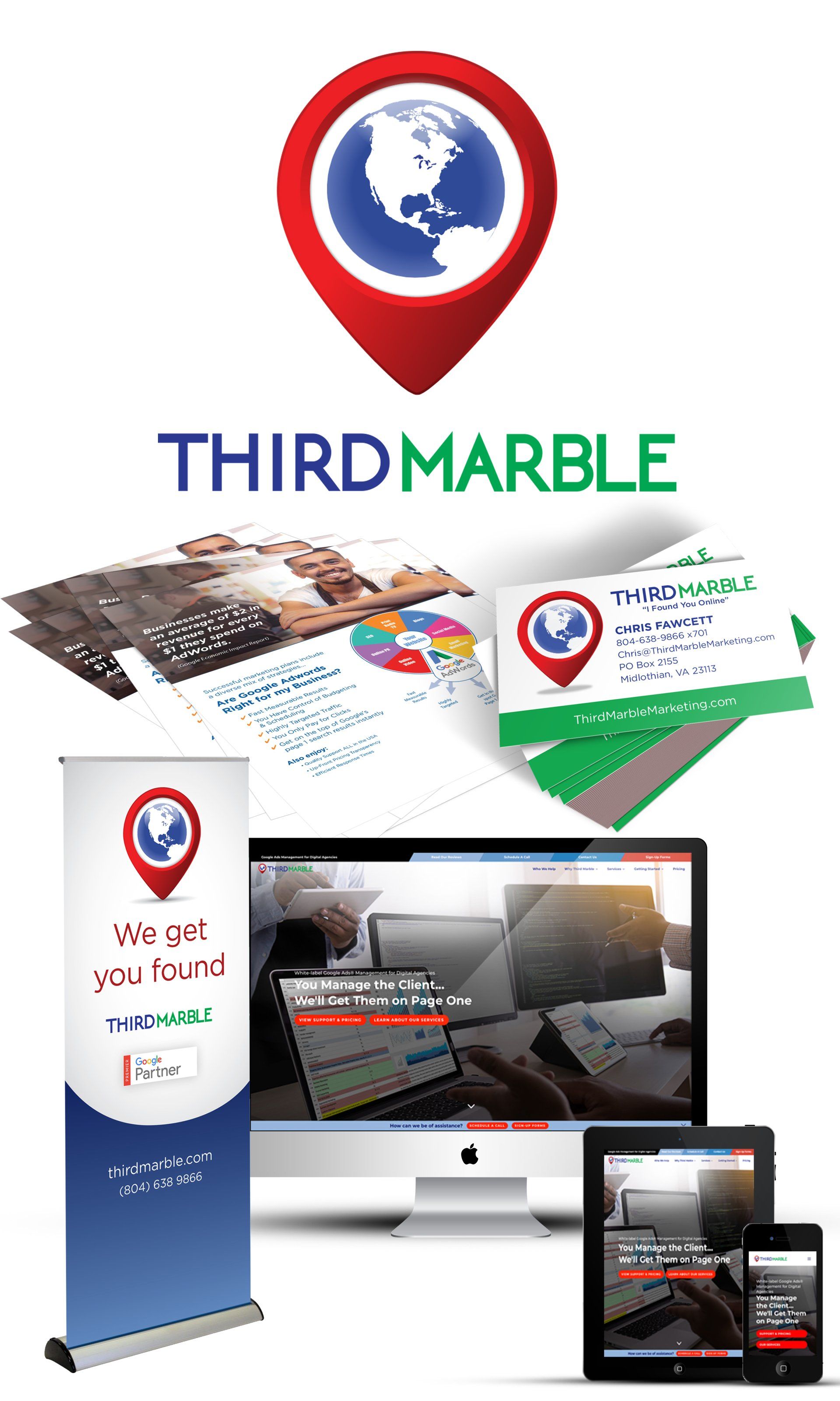 Third Marble Marketing branding website design signage