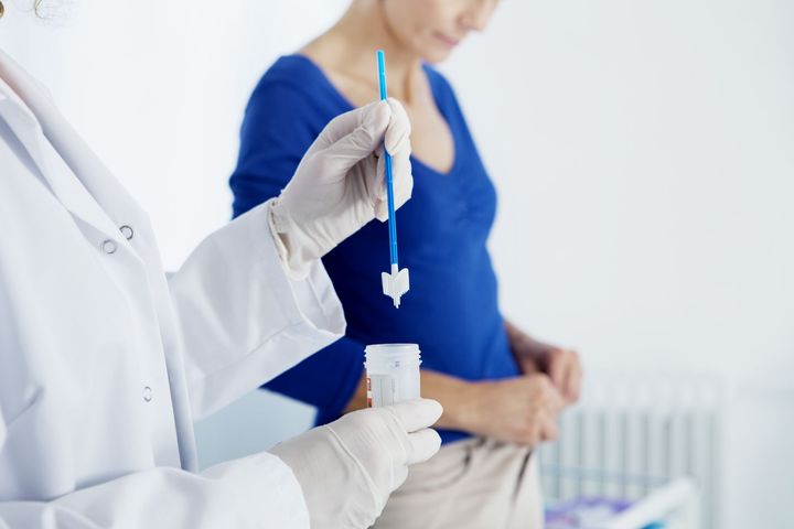 Lab test being performed