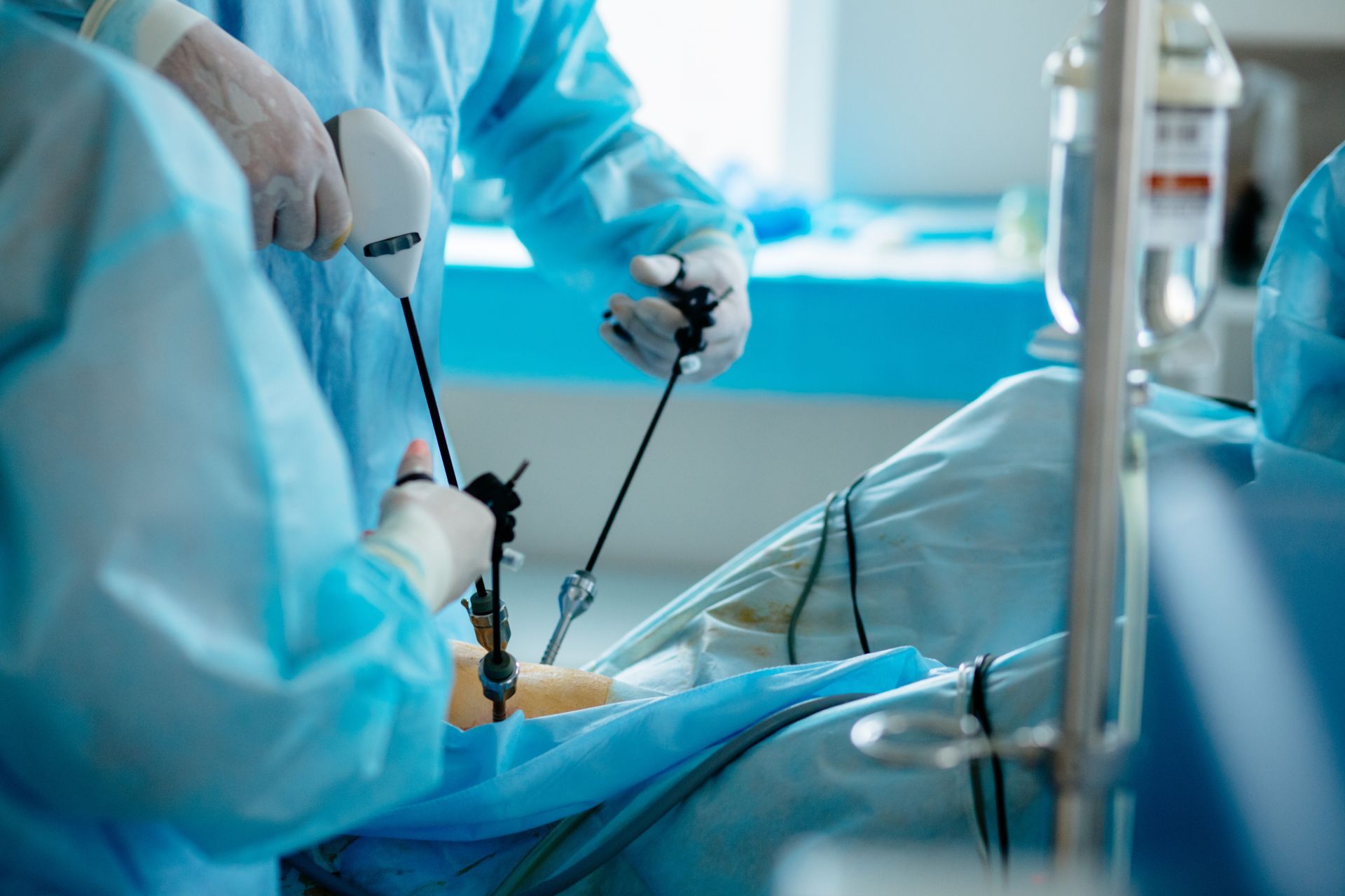 Doctor performing procedure