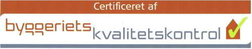 byggeriets kvalitetskontrol certificeringslogo
