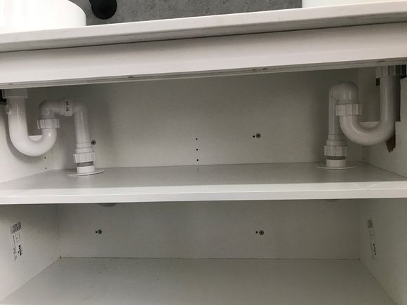 newly installed plumbing pipes