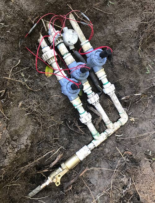 newly installed plumbing pipes