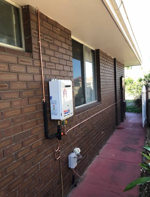 heating system being installed