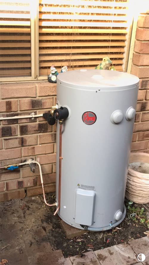 heating system being installed