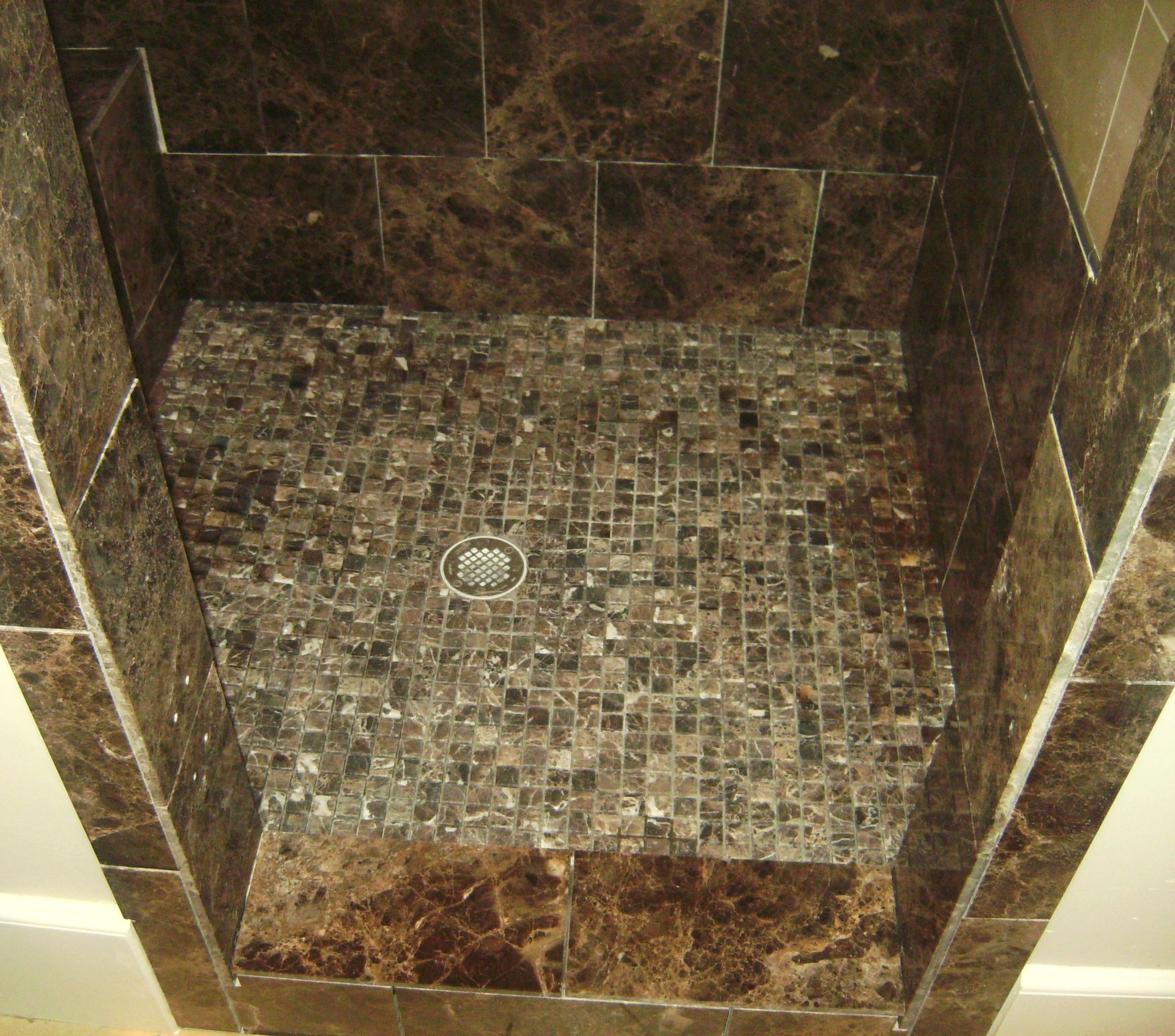 grout and tile after