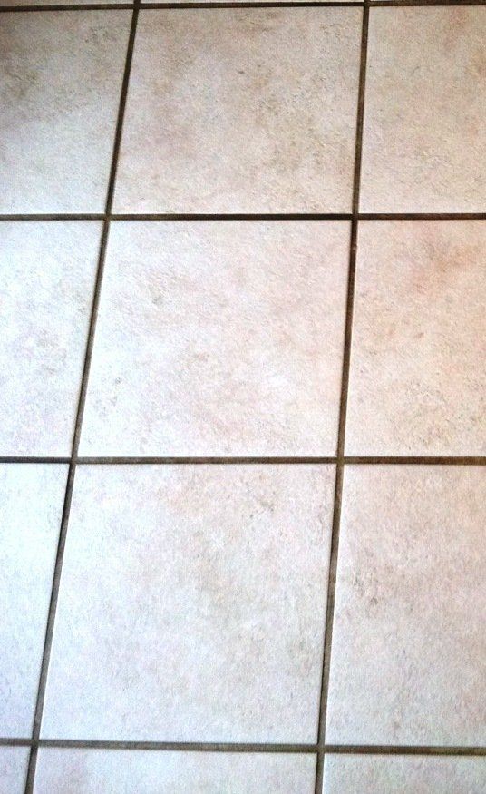 grout and tile before