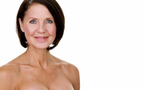 Mature lady’s implants rupture