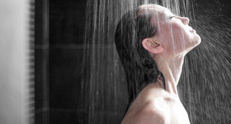 In the shower