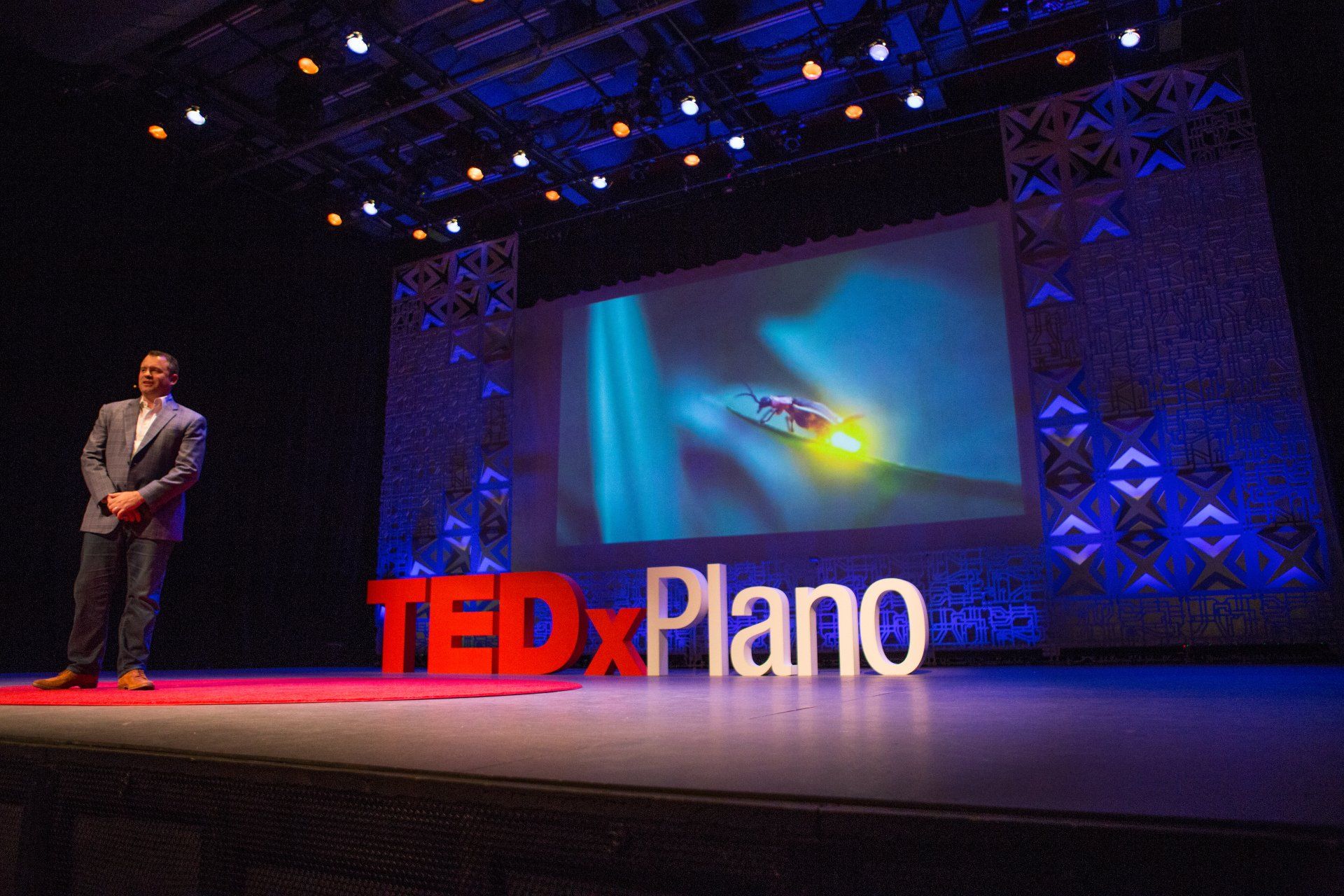 TEDx Letters on stage