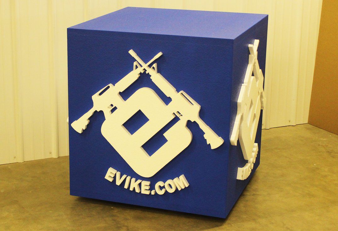 Foam four sided logo