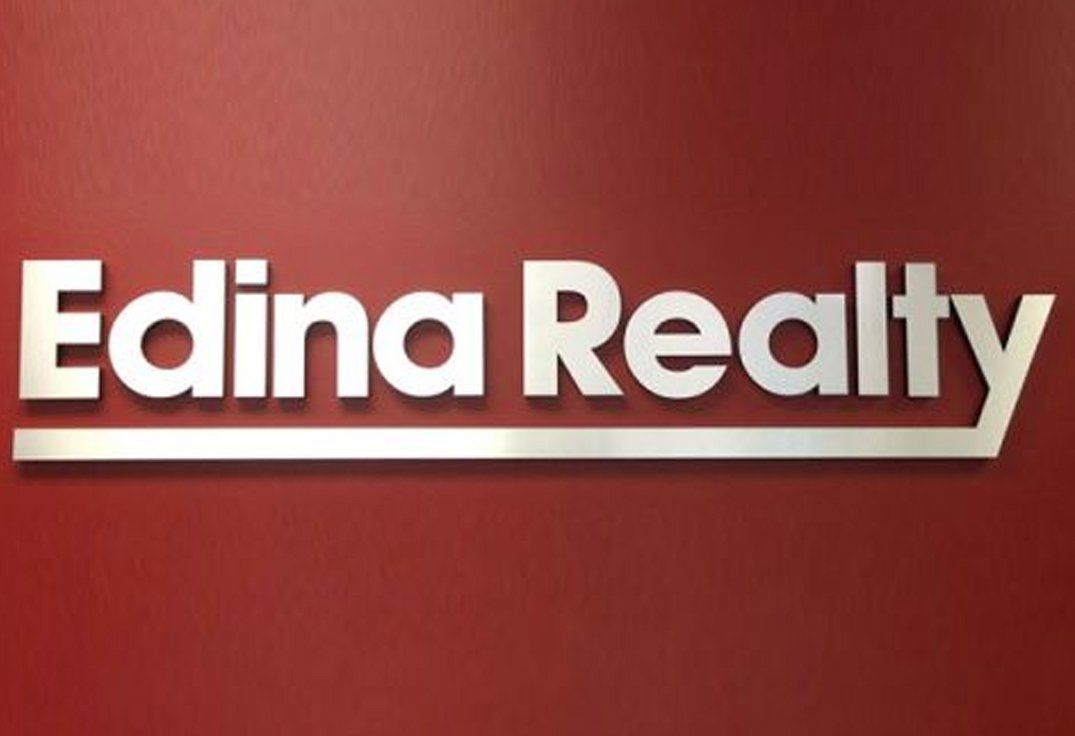 Interior Foam Sign with stainless steel faces Edina Realty