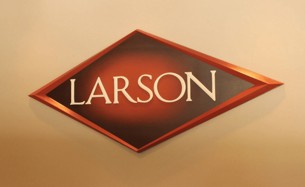 Interior Foam Sign Larson Builders