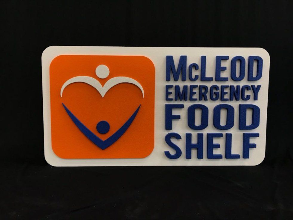 Interior Foam Sign McLeod County Food Shelf