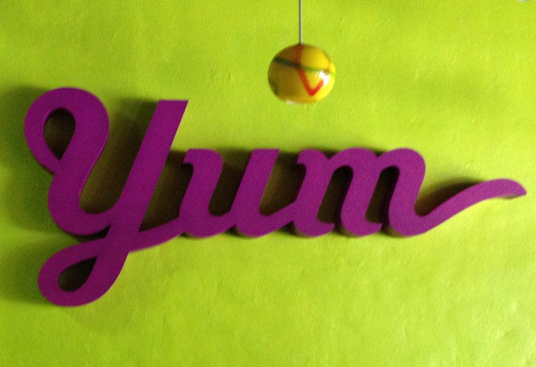 Interior Foam Sign Painted foam yum