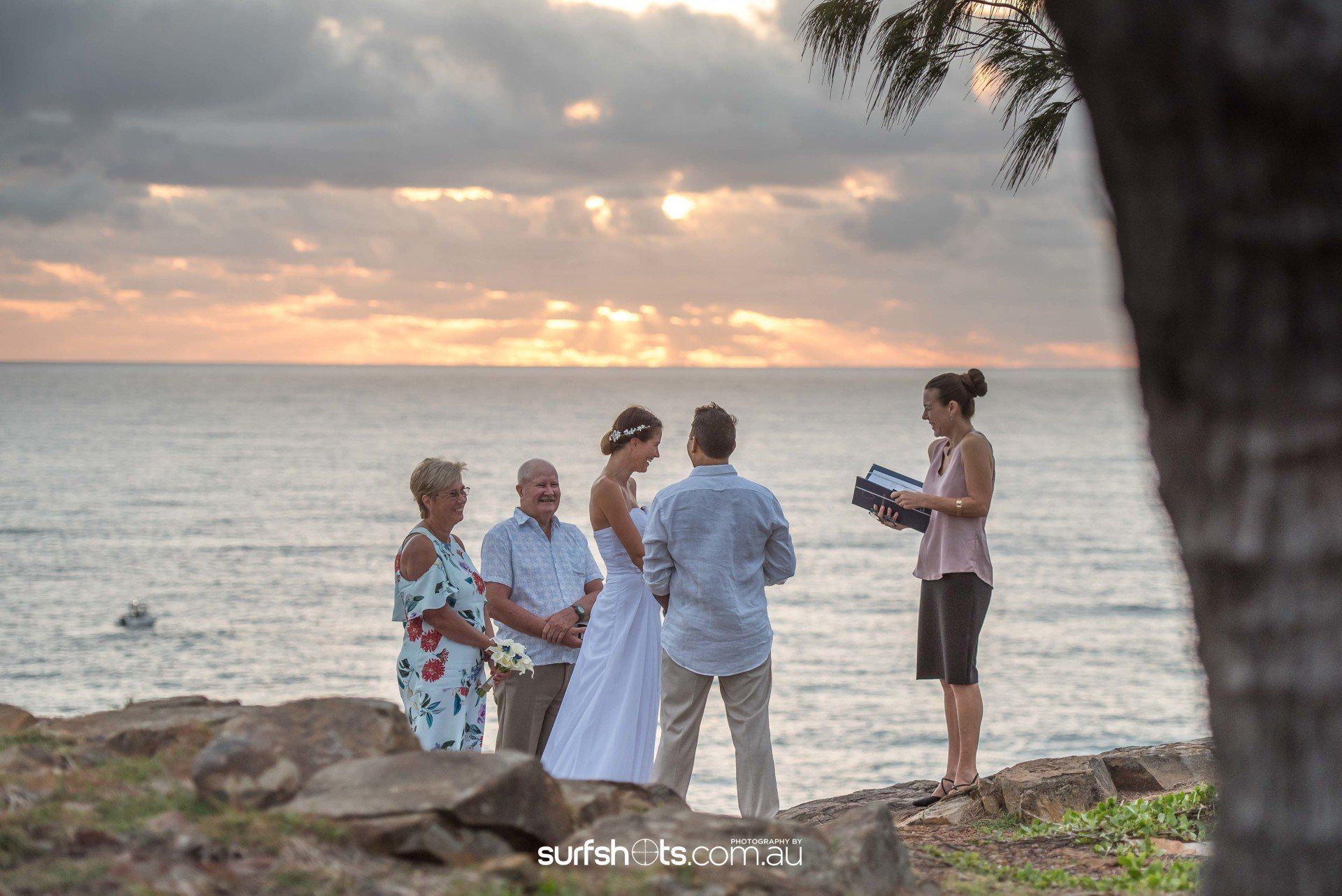 Dawn elopement reception Noosa National Park Noosa Wedding Celebrant