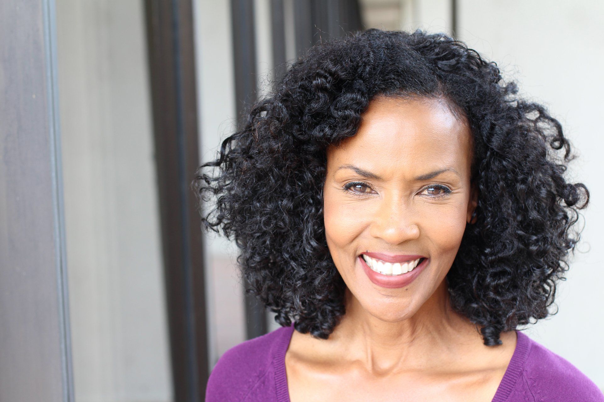 woman smiling