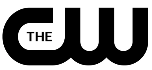 A black and white logo for the cw on a white background.