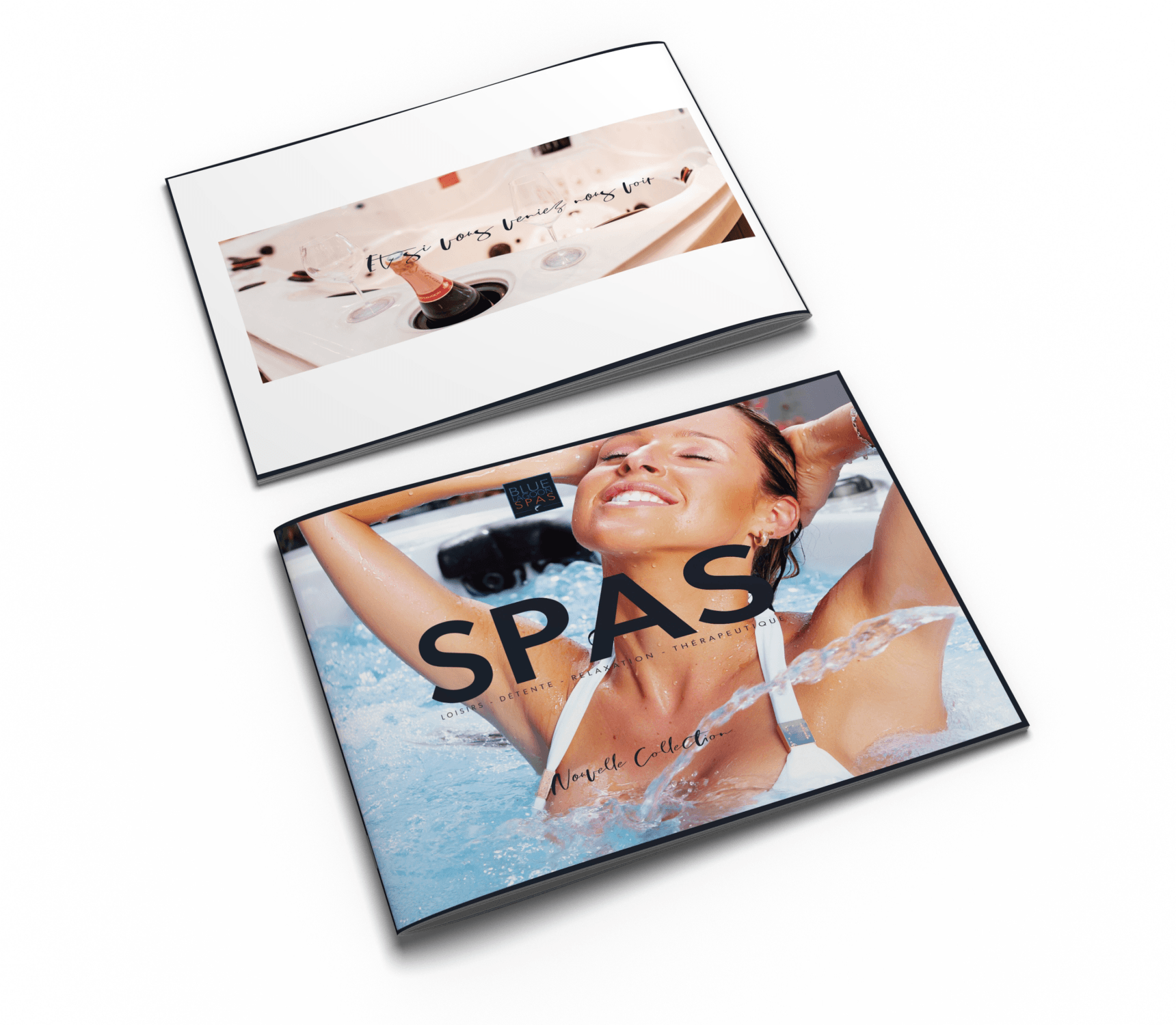Une femme en maillot de bain figure sur une brochure de spa
